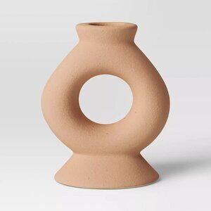 Threshold Short Ceramic Organic Modern‎ Taper Candle Holder